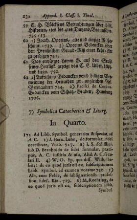 7) Symbolica Catechetica & Liturg.