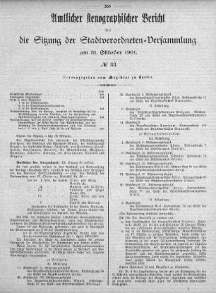 No. 33, 31. Oktober 1901