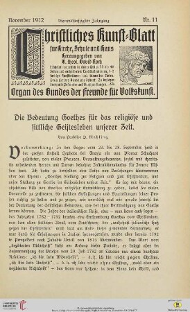 Nr. 11 (November 1912)