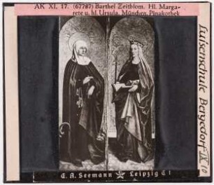 Barthel Zeitblom: Hl. Margarete und Hl. Ursula. München Pinakothek (Reihe AK XI, 17, Nr. 67787)