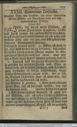 XXXII. Sonderbare Trostlieder