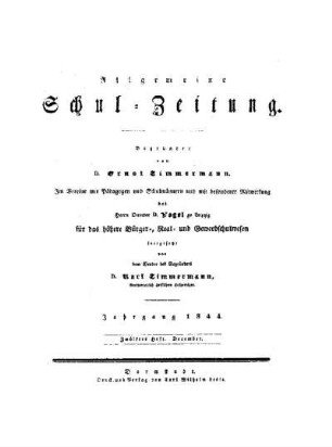 Titelblatt für Dezember : [Heft 190 - 206]