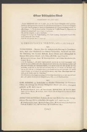 Essener Bibliophilen-Abend