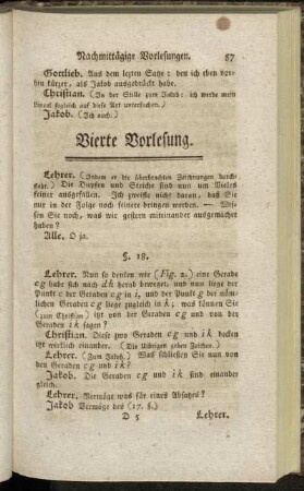 Vierte Vorlesung.