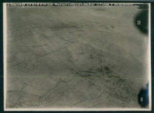 Foto der Stellungen südlich von Riencourt-lès-Cagnicourt zwischen Arras und Cambrai (Luftbild)