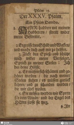 Der XXXV. Psalm