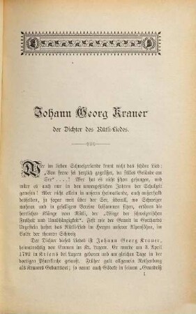 J. G. Krauer, der Dichter des Rütli-Liedes und seine Zeit