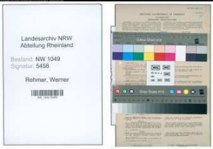 Entnazifizierung Werner Rehmer , geb. 28.04.1921 (Lehrer)