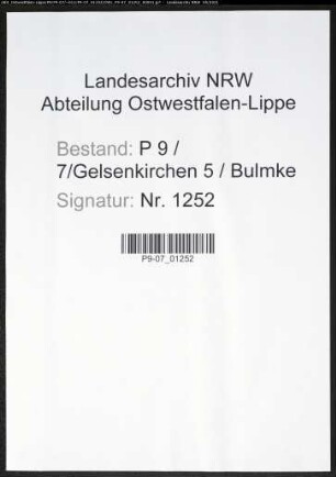 Heiratsregister Standesamt Gelsenkirchen 5 Bulmke