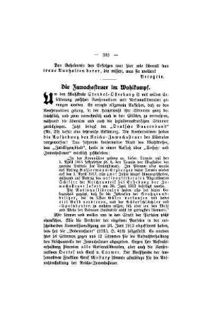 Die Zuwachssteuer im Wahlkampf