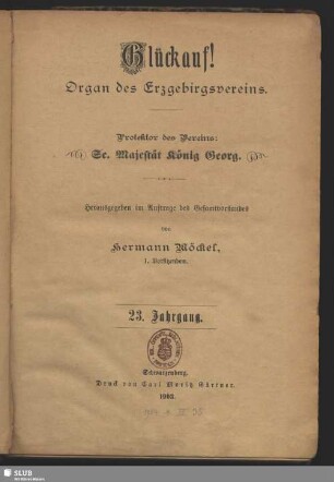 23.1903: Glückauf : Zeitschrift des Erzgebirgsvereins