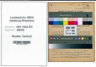 Entnazifizierung Gertrud Mueller, geb. 03.01.1894 (Lehrerin)