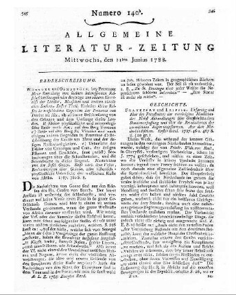 Hummel, Bernhard Friedrich: Bibliothek der deutschen Alterthümer / systematisch geordnet und mit Anm. vers. von Bernhard Friedrich Hummel. - Nürnberg : Grattenauer, 1787