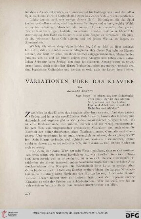 7: Variationen über das Klavier