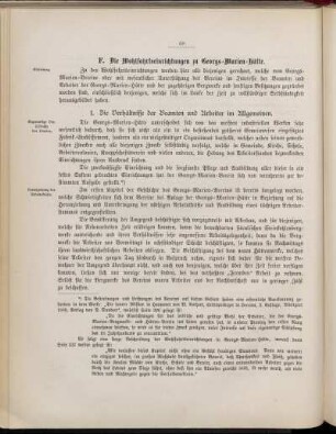 F. Die Wohlfahrtseinrichtungen zu Georgs-Marien-Hütte