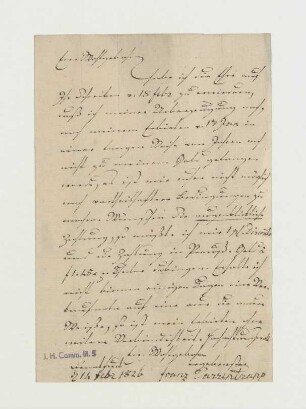 Brief von Franz Varrentrapp an Joseph Heller