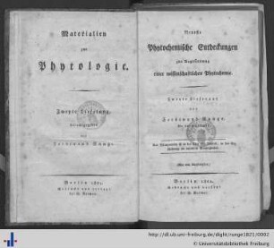 2. Lieferung: Neueste phytochemische Entdeckungen zur Begründung einer wissenschaftlichen Phytochemie
