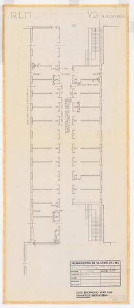 Reichsluftfahrtministerium, Berlin: Teilgrundriss V2 (4. OG) 1:100