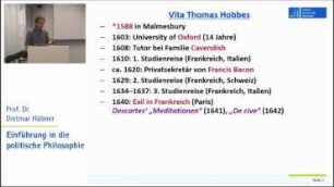 Politische Philosophie 6: Aufklärung 1 - Hobbes, Locke, Rousseau