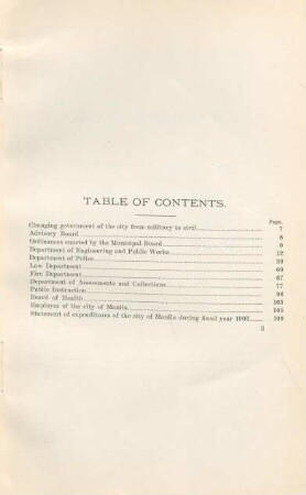 Table of contents