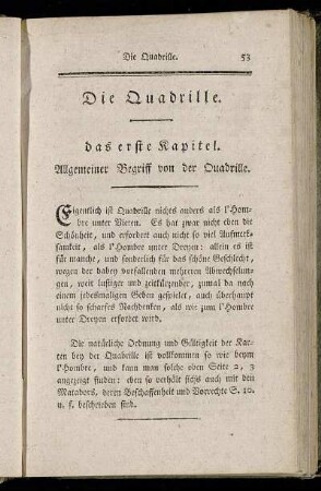 Die Quadrille.