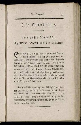 Die Quadrille.