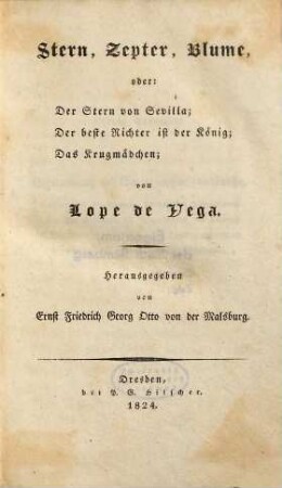 Stern, Zepter, Blume, oder: Der Stern von Sevilla
