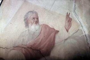 Deckenspiegel, Mittelbild: Die Aufnahme des Elias in den Himmel