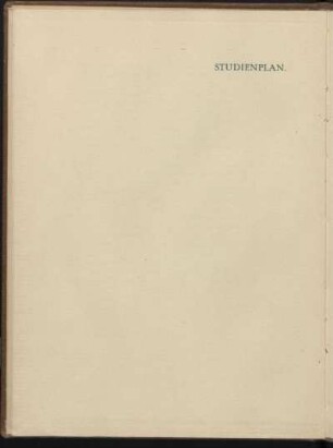 Studienplan.
