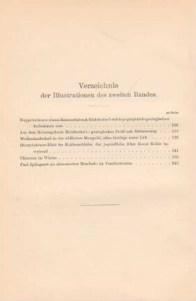 Verzeichnis der Illustrationen des zweiten Bandes
