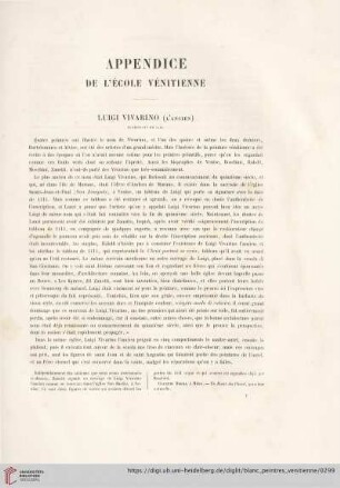 Appendice de l'école vénitienne