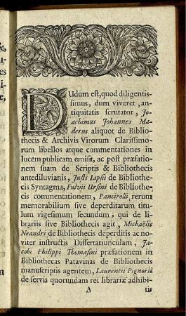 Dudum est, quod diligentissimus, dum viveret, antiquitatis serutator ...