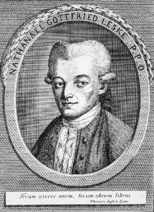 Nathanael Gottfried Leske : Der Geologe und Naturforscher Nathanael Gottfried Leske (1751-1786).