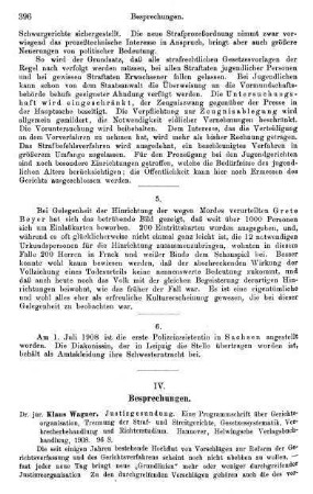 396-400, IV. Besprechungen
