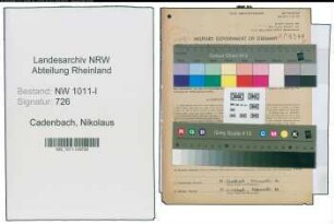 Entnazifizierung Nikolaus Cadenbach , geb. 10.12.1901 (Strasenbahnfuehrer)