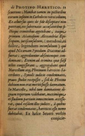 Dissertatio Dvplex I. De Photino Haeretico, Eivsqve multiplici Damnatione. II. De Liberio Pontifice Romano