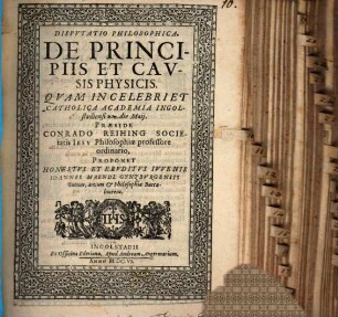 Disputatio Philosophica de principiis et causis physicis