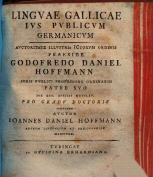 Linguae gallicae ius publicum germanicum