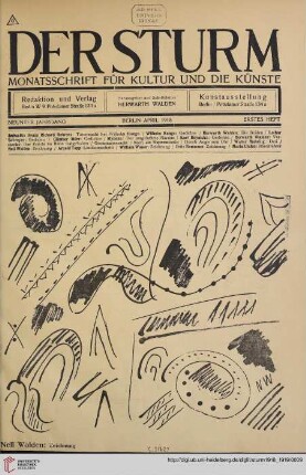 Erstes Heft (April 1918)
