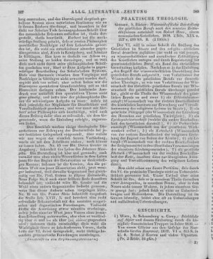 Haas, R.: Wissenschaftliche Darstellung des geistlichen Berufs, nach den neuesten Zeitbedürfnissen entwickelt. Gießen: Ricker 1834