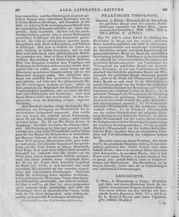 Haas, R.: Wissenschaftliche Darstellung des geistlichen Berufs, nach den neuesten Zeitbedürfnissen entwickelt. Gießen: Ricker 1834