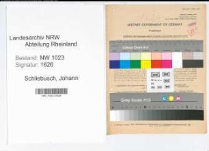 Entnazifizierung Johann Schliebusch , geb. 08.12.1894 (Sachbearbeiter)
