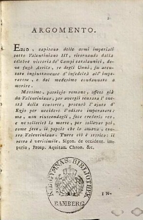 Opere dell'abate Pietro Metastasio poeta cesareo, 4. Ezio