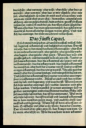 Das Fünfft Capitel.