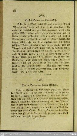 Suppen, besonders grüne (Nr. 262-283)