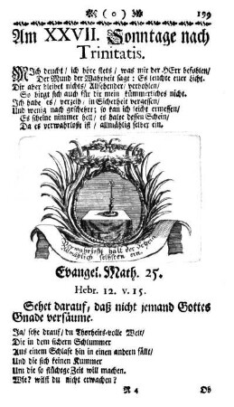 Am XXVII. Sonntage nach Trinitatis.