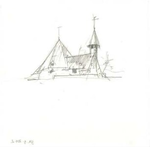 Gsaenger, Gustav; Breitbrunn / Chiemsee (Bayern); Ev. Gemeindezentrum, Ev. Erlöser Kirche - Studie