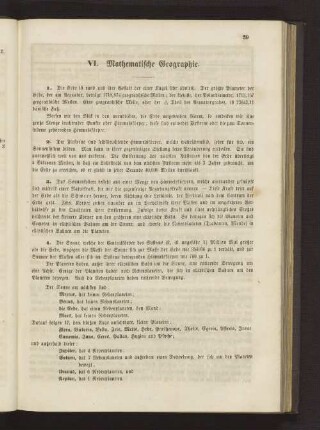 VI. Mathematische Geographie