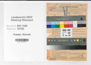 Entnazifizierung Konrad Vossen , geb. 18.02.1892 (Werkmeister)