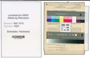 Entnazifizierung Ferdinand Schneider , geb. 07.12.1904 (Angestellter)